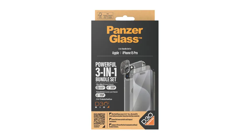 PanzerGlass iPhone 15 Pro 3-in-1 Pack
