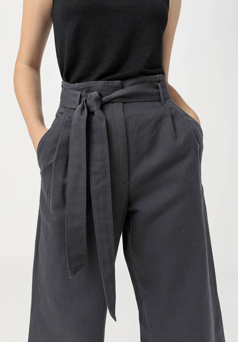 Culotte aus Bio-Leinen mit Bio-Baumwolle