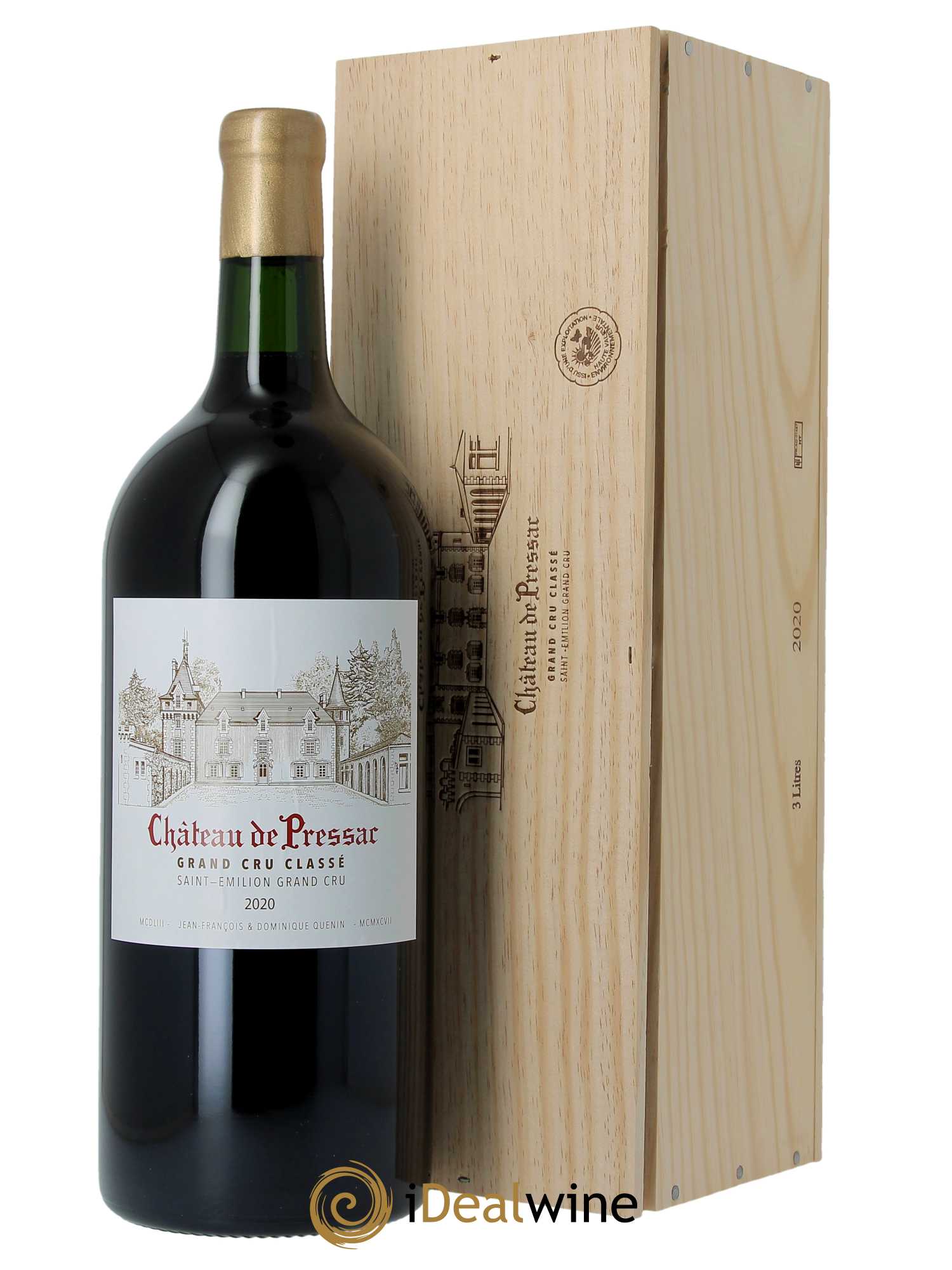 Château de Pressac Grand Cru Classé  2020 - Lot de 1 Double-magnum