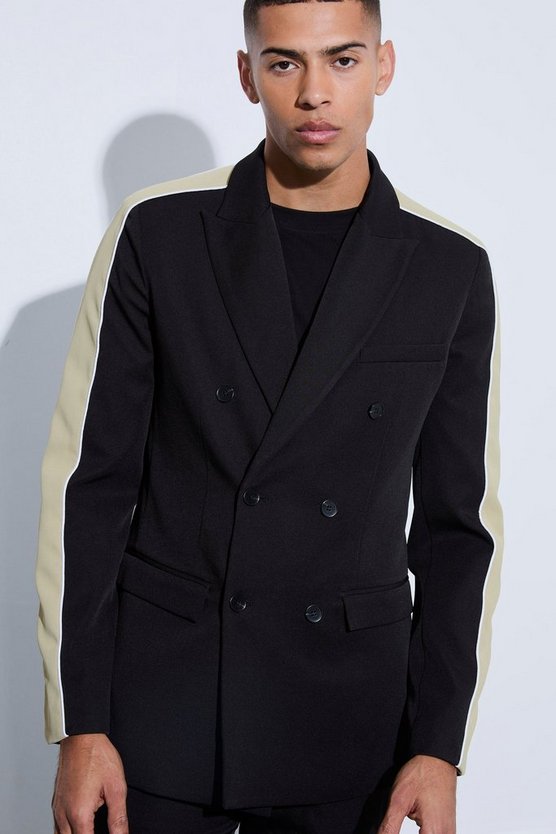 Zweireihiger Blazer mit Sport-Streifen