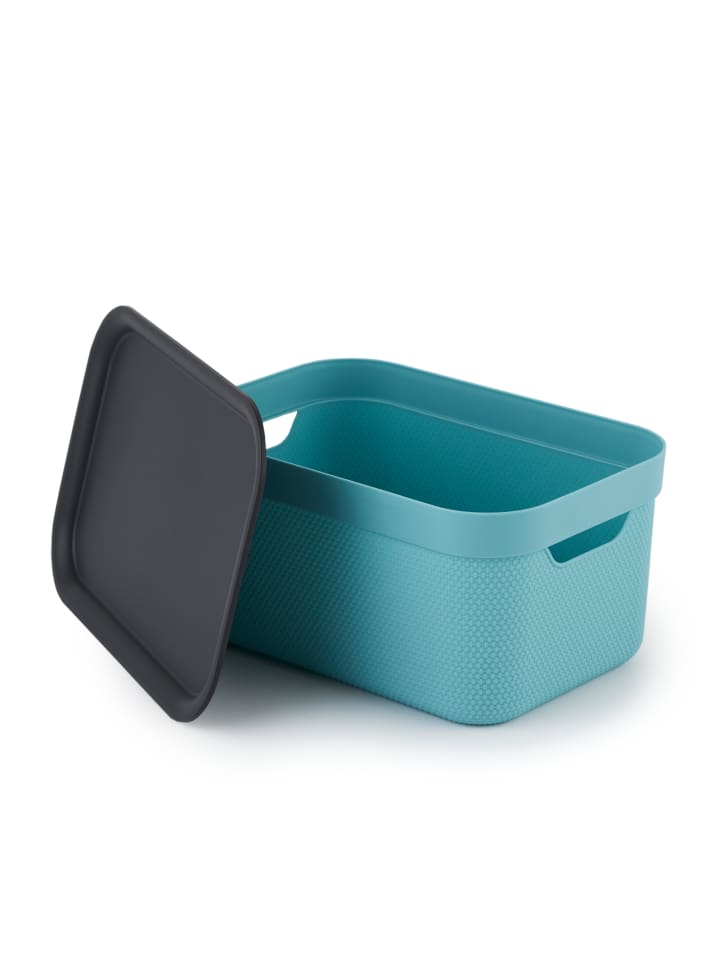 Rotho Jive Dekobox 3er-Set Aufbewahrungskorb 5l in Himmelblau gedeckt günstig kaufen onesize