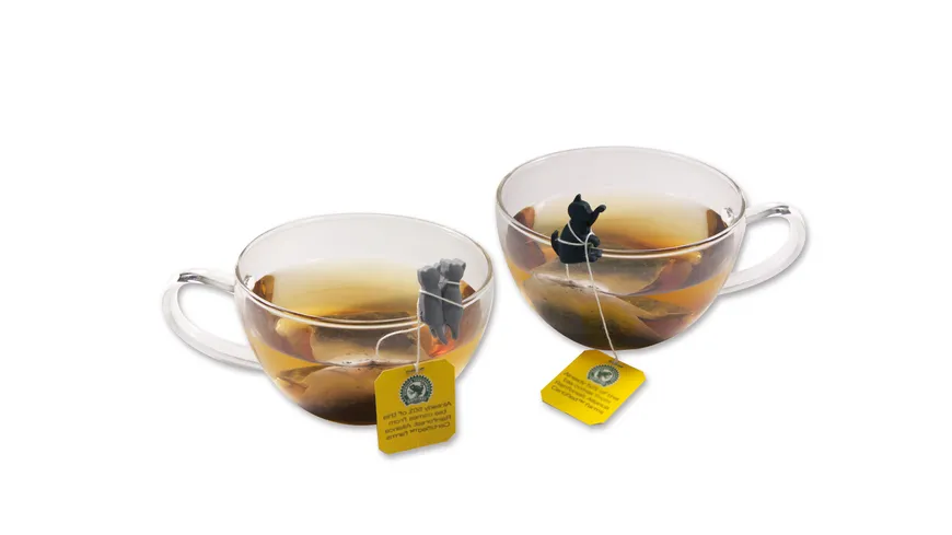 Winkee Glasmarker Kätzchen schwarz, weiß