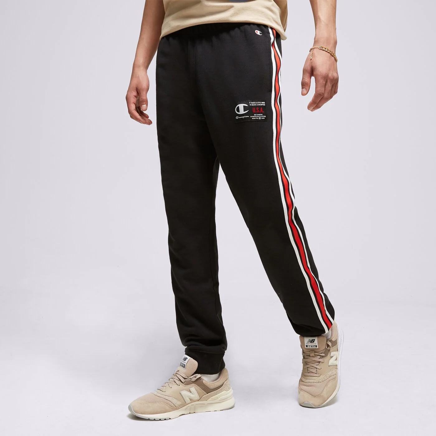 CHAMPION HOSE RIB CUFF PANTS Schwarz