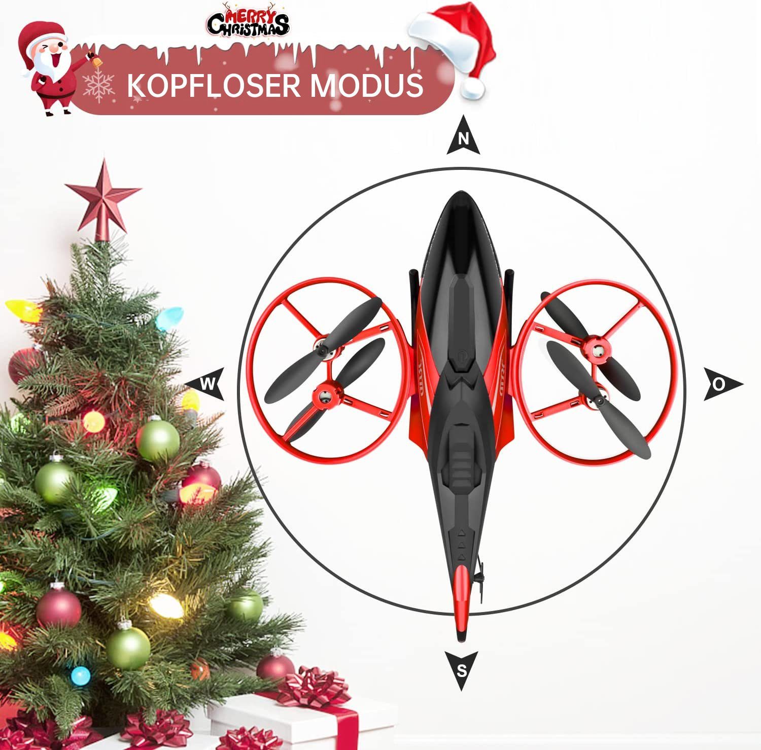4DRC M3 Hubschrauber-Drohne Spielzeug-Drohne (1080p Full HD, FPV-Live-Video-RC-Quadcopter für Anfänger, 3D-Flips, Gesten-Selfie)