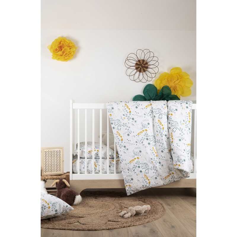 Drap plat Bébé Coton Bio Yukari 120 x 180 cm