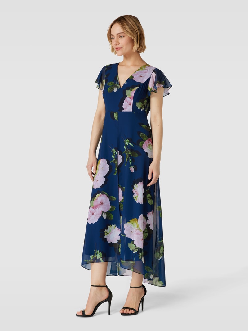 Jumpsuit mit Allover-Muster in dunkelblau