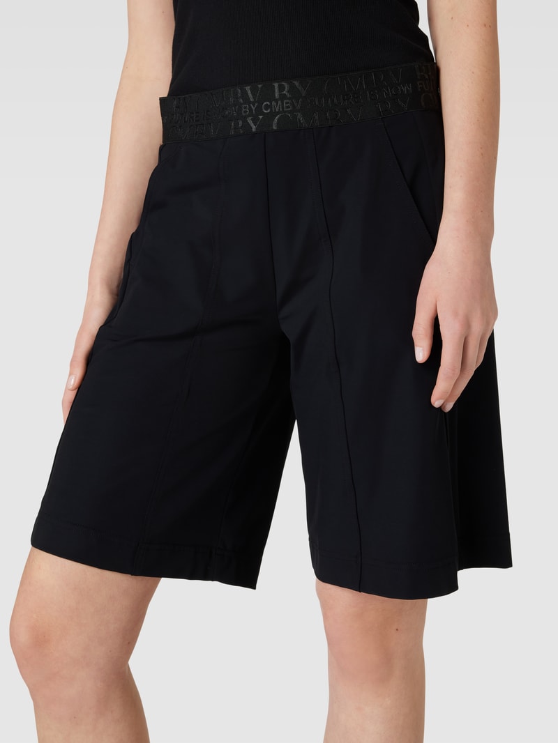 Bermudas mit elastischem Bund Modell 'BEVERLY' in schwarz