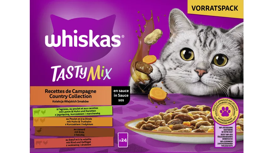 Whiskas® Tasty Mix Portionsbeutel Country Collection in Sauce 2040 g
