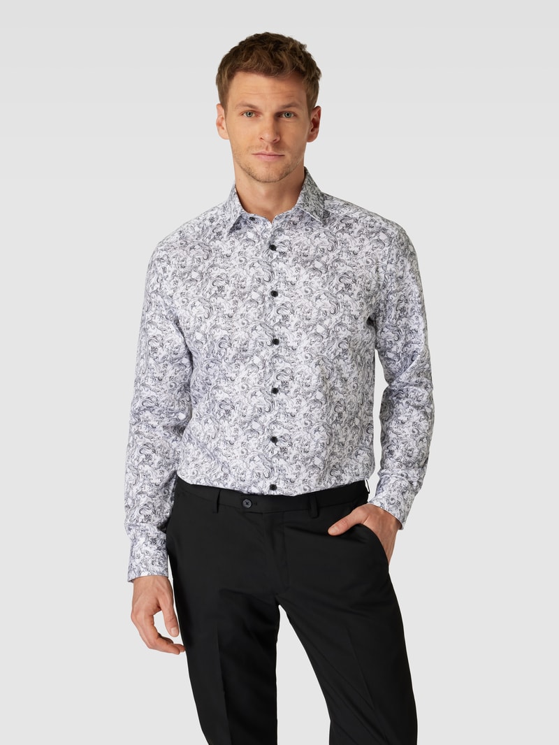 Modern Fit Business-Hemd mit Kentkragen Modell 'Global' in weiß