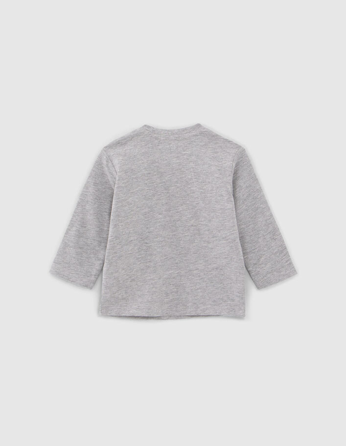 T-shirt gris visuel lenticulaire bébé garçon