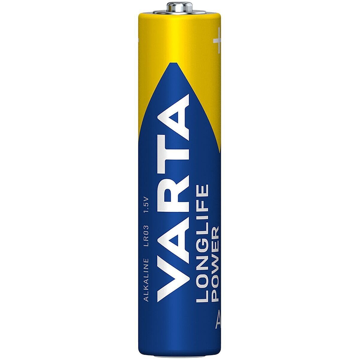 VARTA LONGLIFE Power Batterie, (4 St), AAA, mit langer Lebensdauer