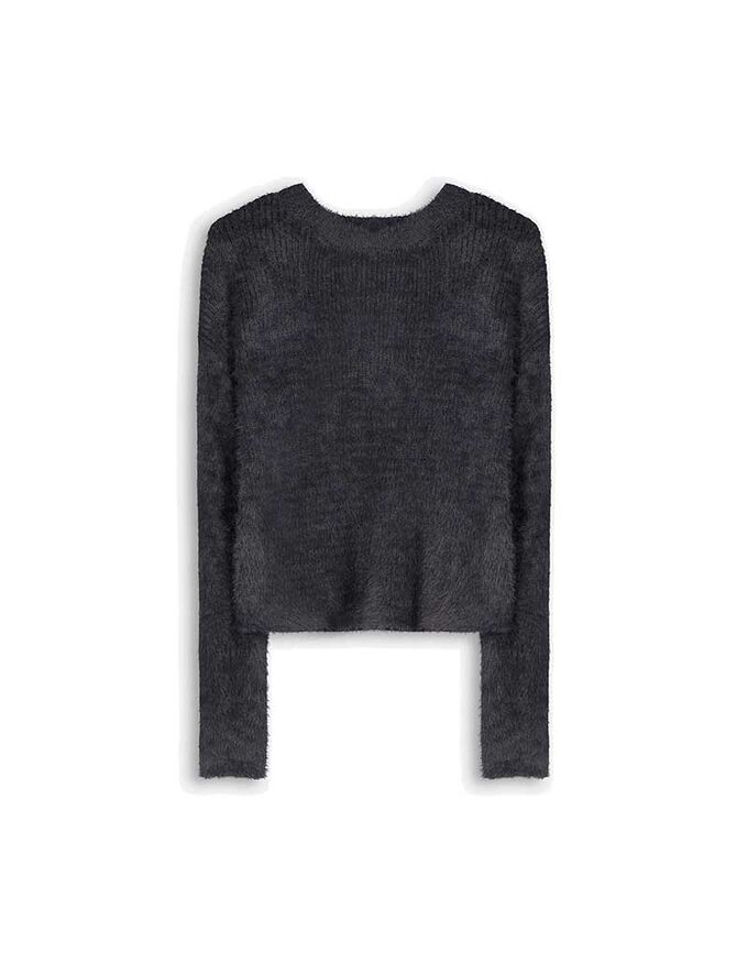 Strickpullover - Rundhals-Ausschnitt