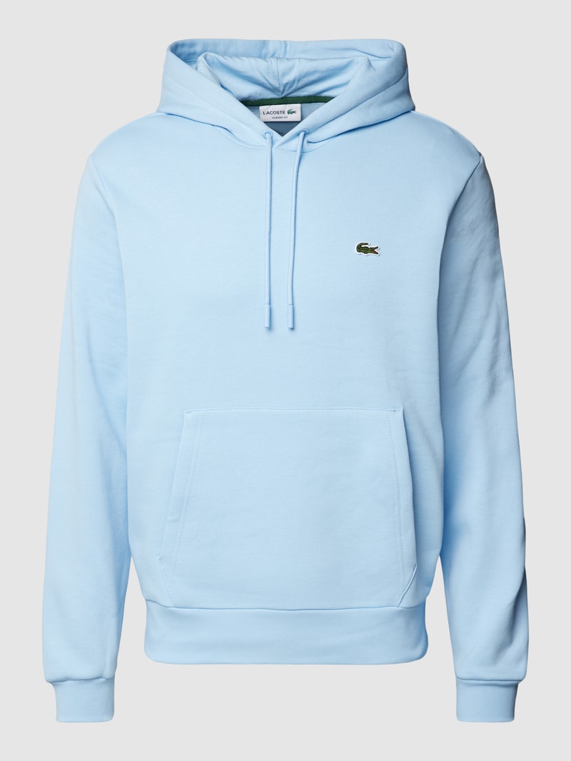 Hoodie mit Label-Detail in hellblau