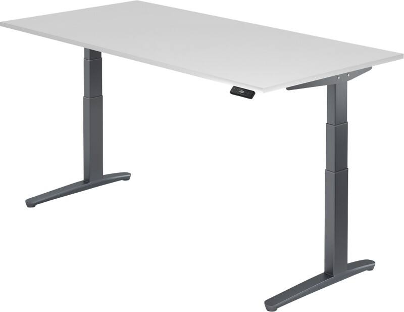 Hammerbacher Sitz-Stehschreibtisch XBHM Grau, Weiß 2.000 x 1.000 x 720 mm
