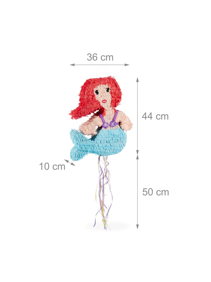 relaxdays Pinata Meerjungfrau in Bunt günstig kaufen onesize
