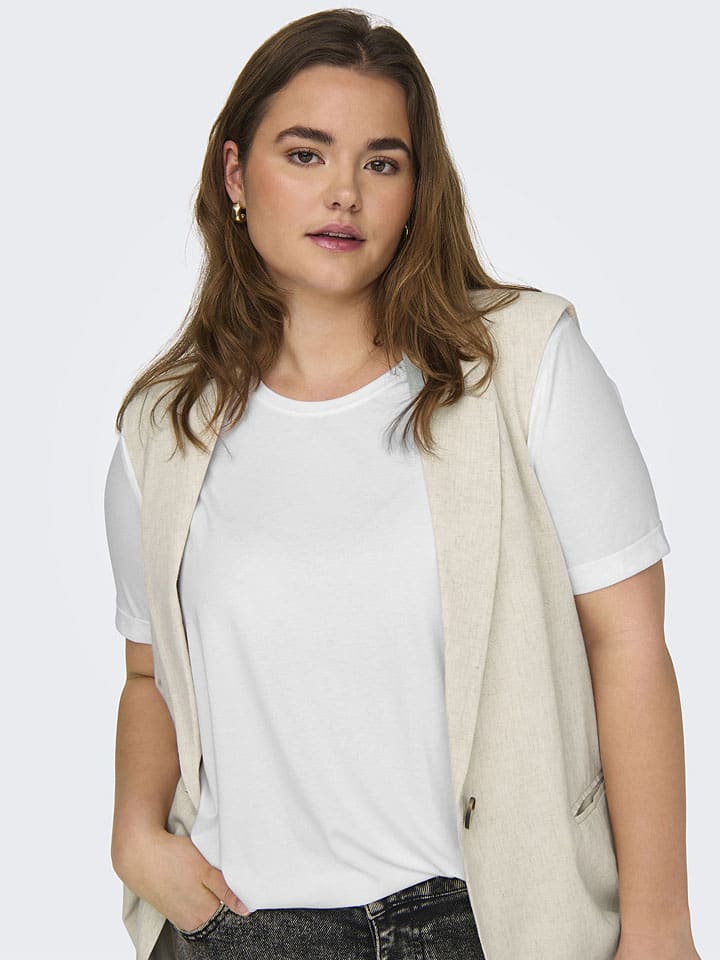 ONLY Carmakoma Shirt in Weiß günstig kaufen