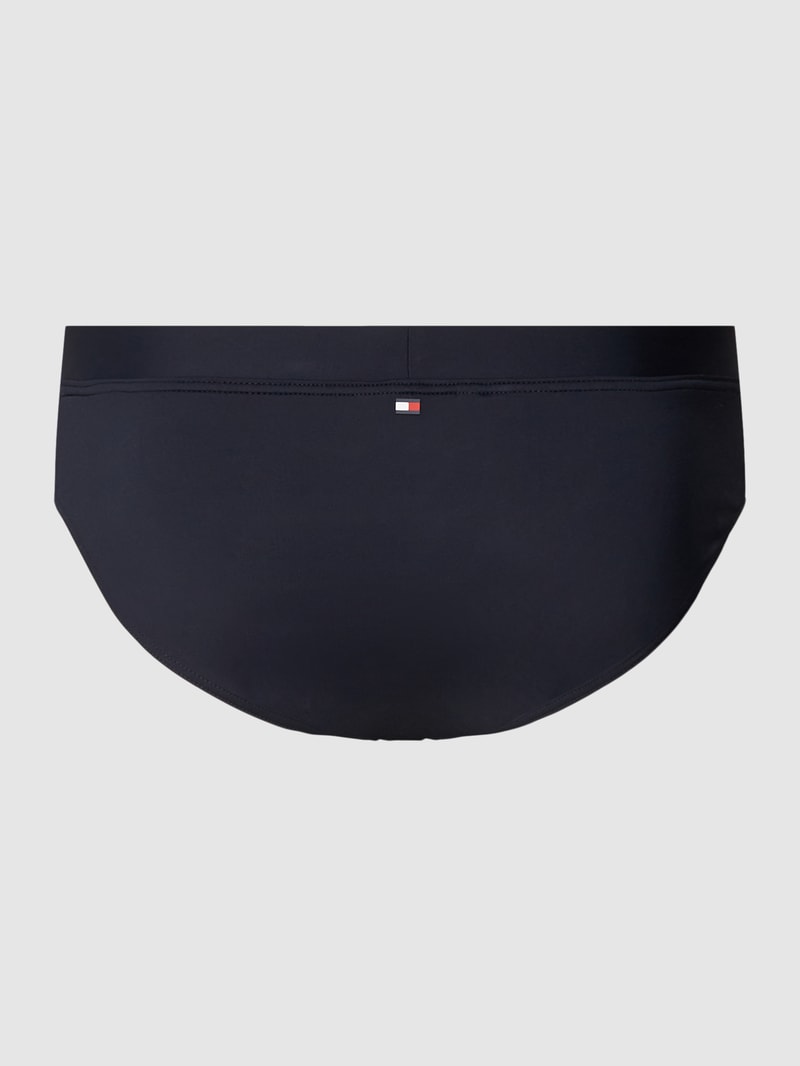 Badehose mit Kontraststreifen Modell 'Desert Sky' in marineblau