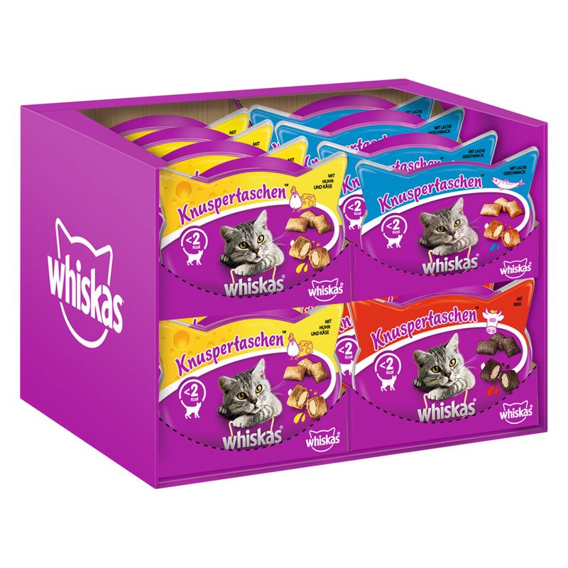 Mixpaket Whiskas Knuspertaschen 16 x 60 g