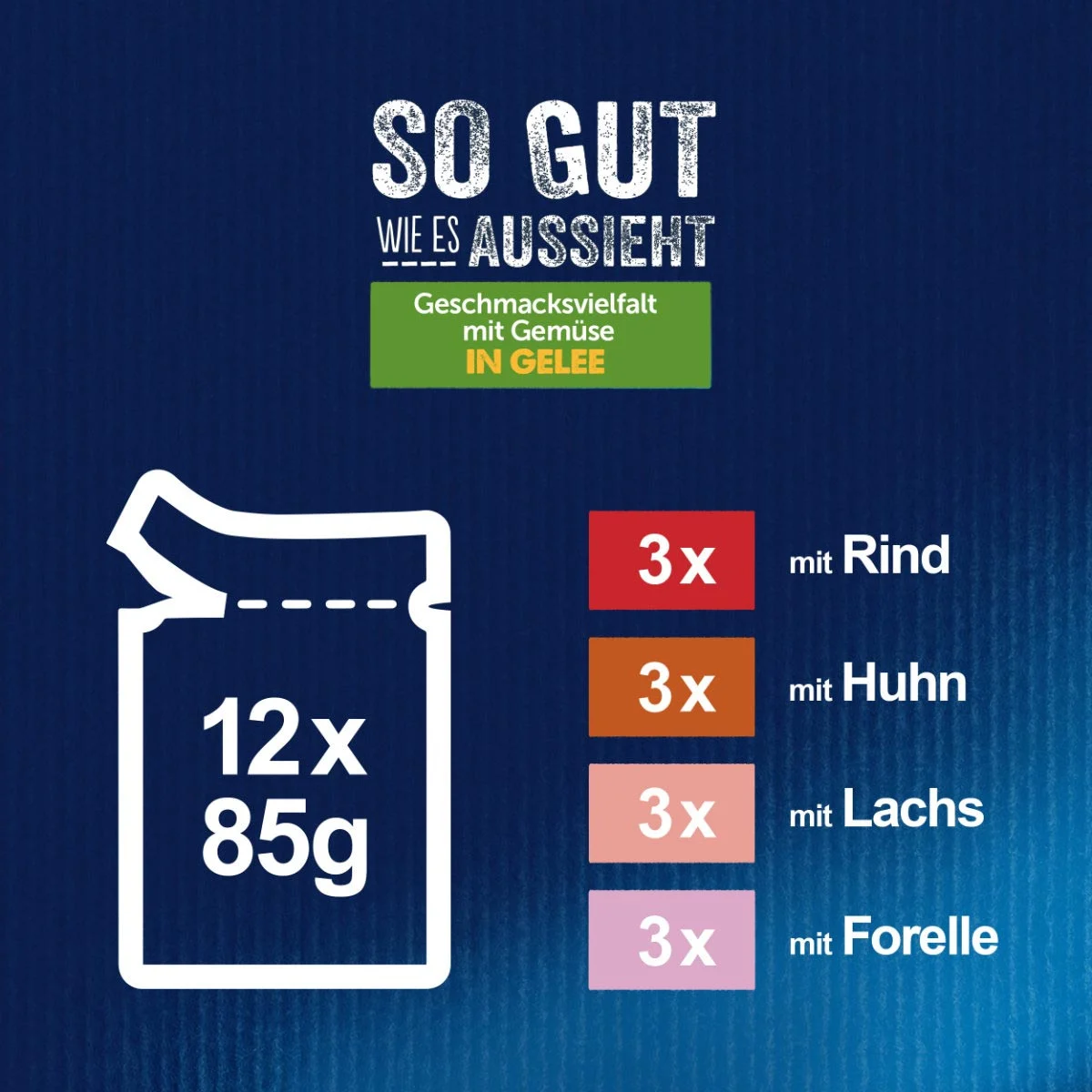 FELIX So gut wie es aussieht in Gelee Gemischte Vielfalt mit Gemüse 12x85g