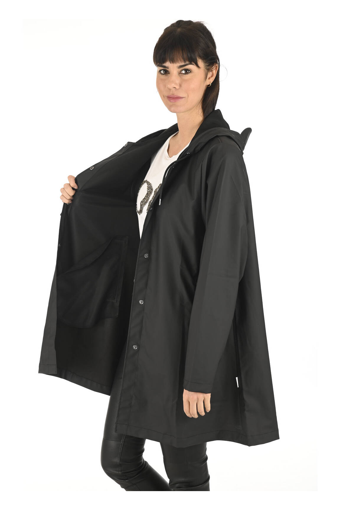 Rains Impermeables Trenchs Femme couleur noir