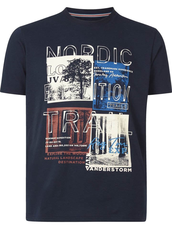 Jan Vanderstorm T-Shirt TANDRUP in dunkelblau günstig kaufen