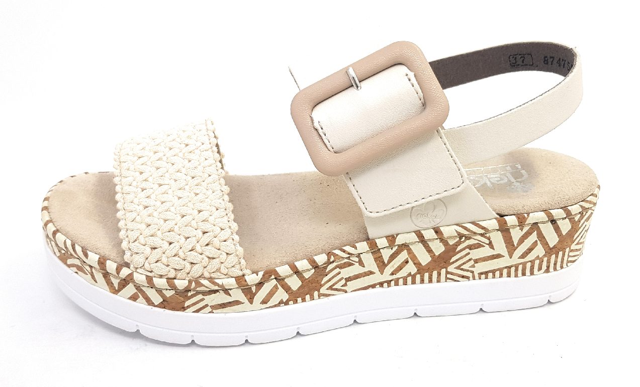 Rieker V3950-61 Beige 61 creme/ porcellan