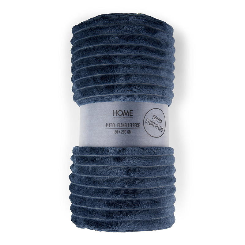 Home Pledd 150 x 200 cm flanellfleece marineblå