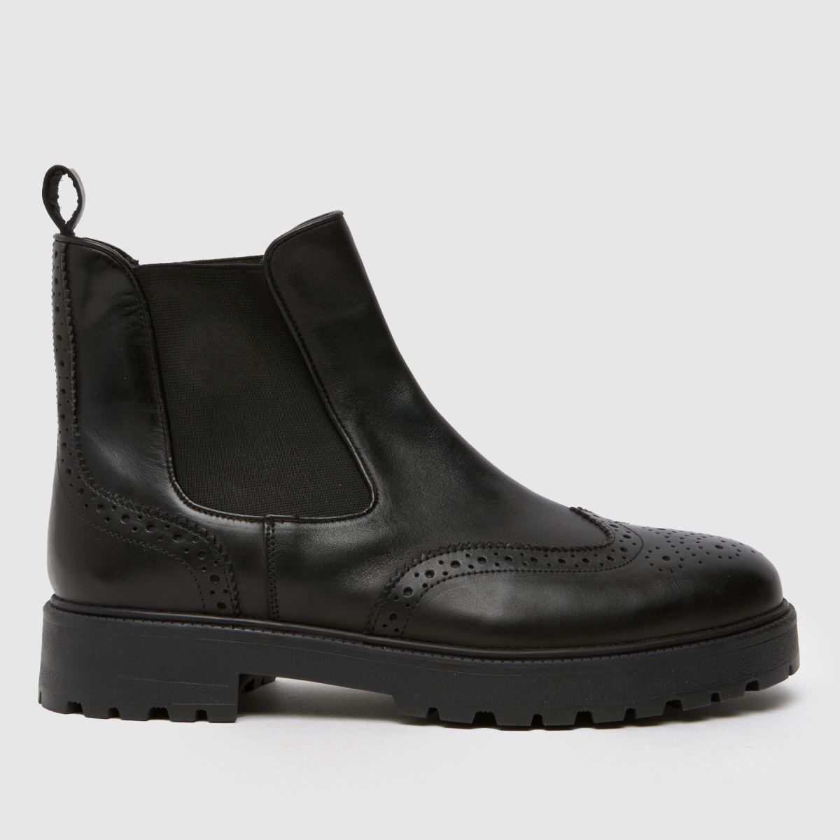 Schuh Davis – Svarta chelsea-stövlar i läder