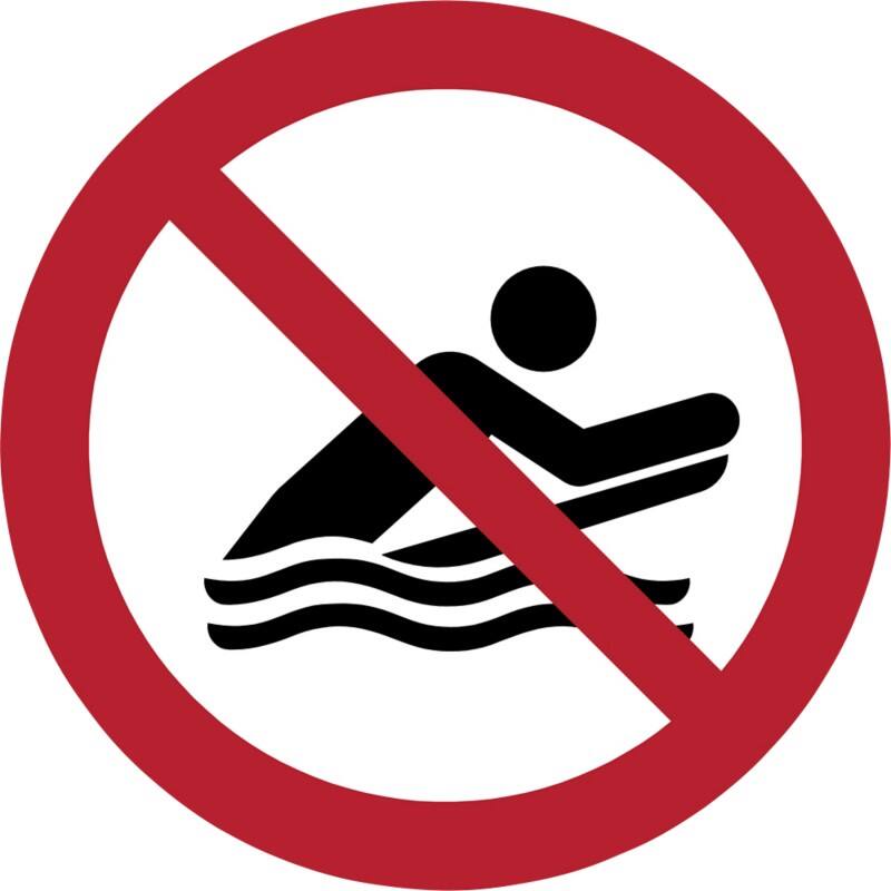 Djois Warnschild Schwimmbrett verboten Klebstoff, einschraubbar PP (Polypropylen) 30 (B) x 0,14 (H) cm 3 Stück