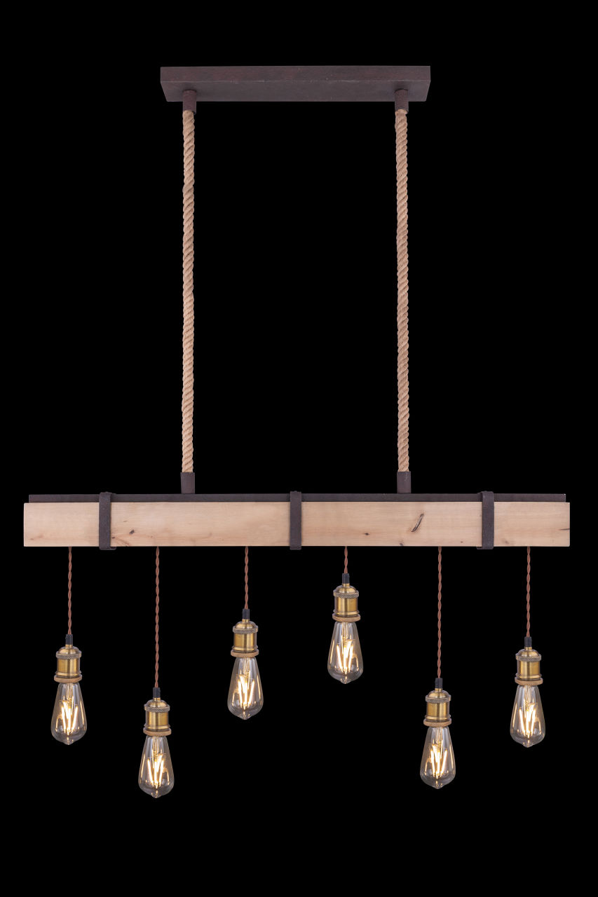 Globo Lighting - MUCHA - Hängeleuchte Metall rostfarben, 6x E27