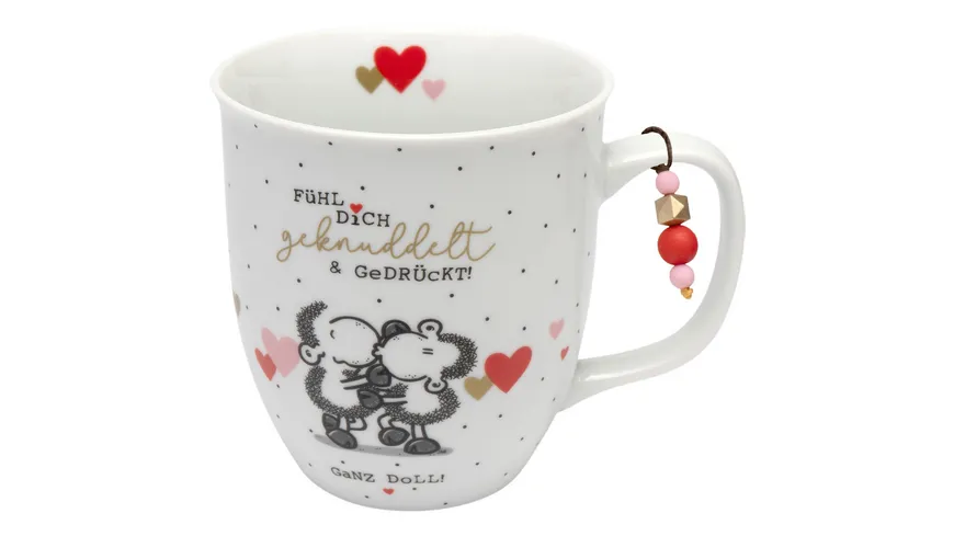 sheepworld Tasse »Fühl Dich geknuddelt & gedrückt!«
