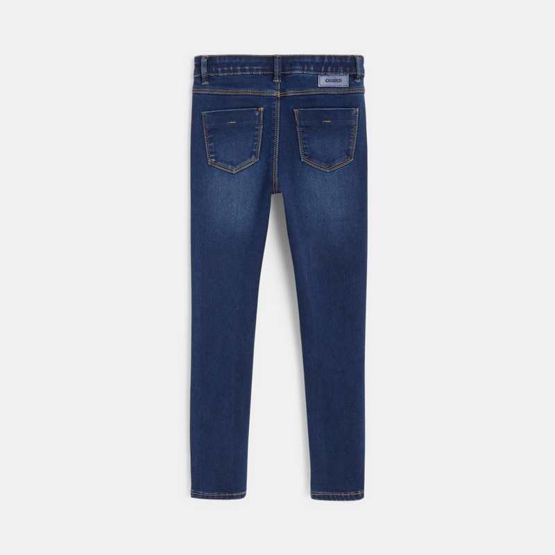 Jean skinny stretch 5 poches bleu fille