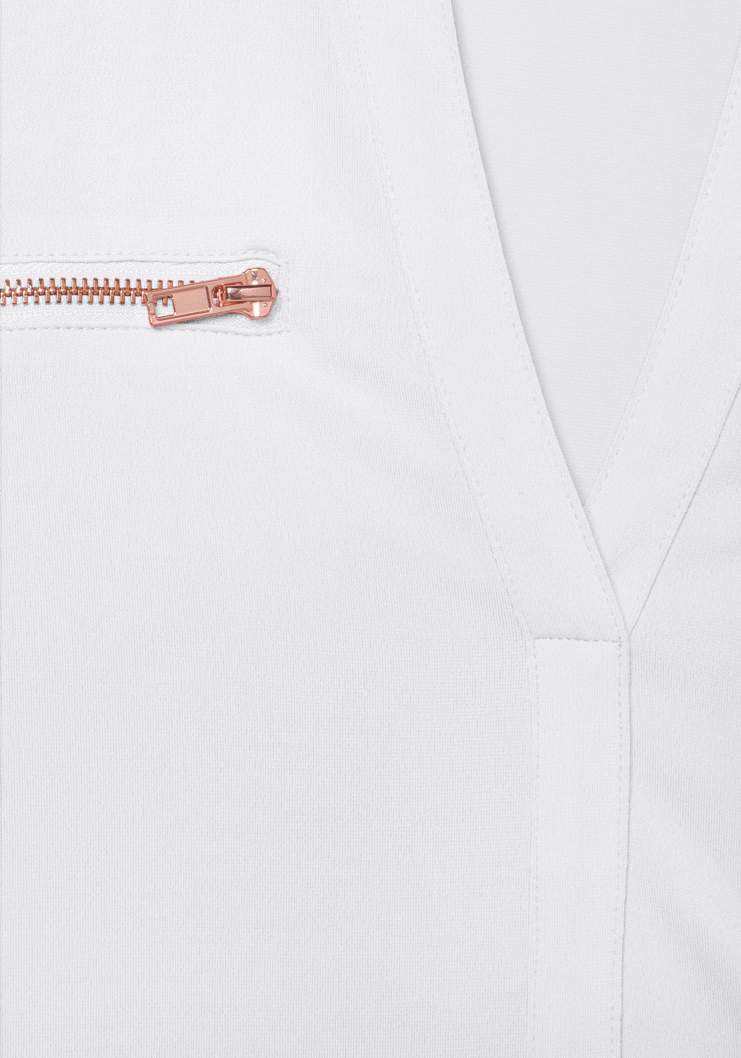LASCANA Langarmshirt mit Reißverschlussdetails