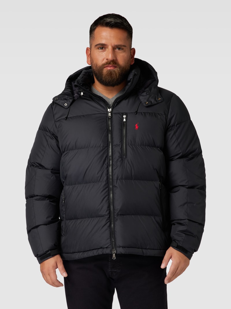 PLUS SIZE Daunenjacke mit Daunen-Feder-Füllung in schwarz