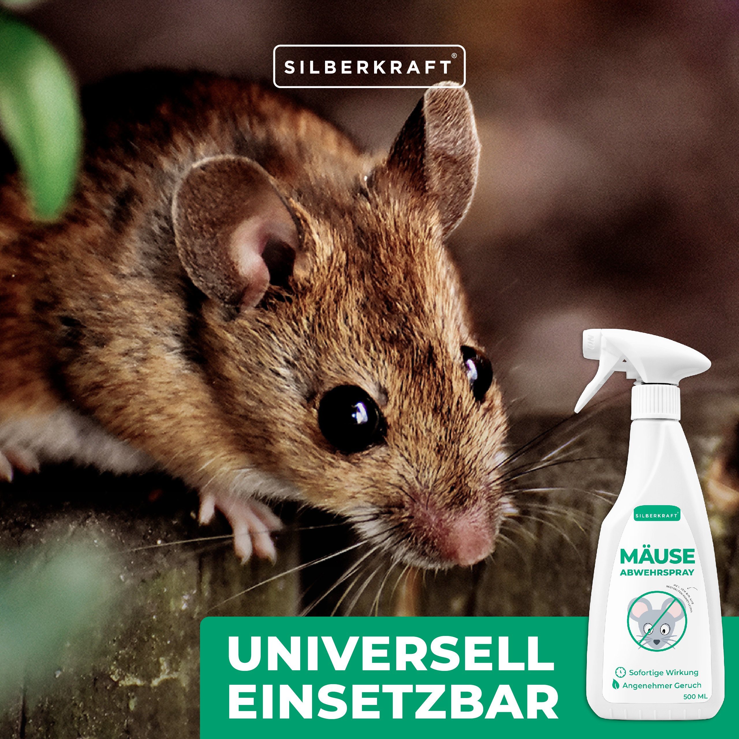 Silberkraft Insektenspray Mäuse-Abwehr-Spray, 500 ml, 1-St.