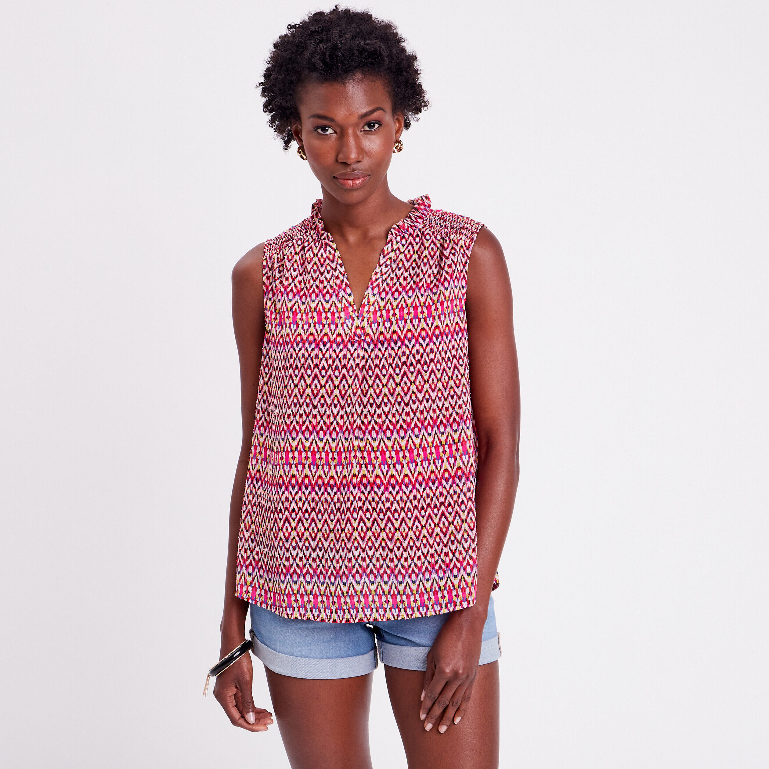 Blouse sans manches rose femme | Cache Cache