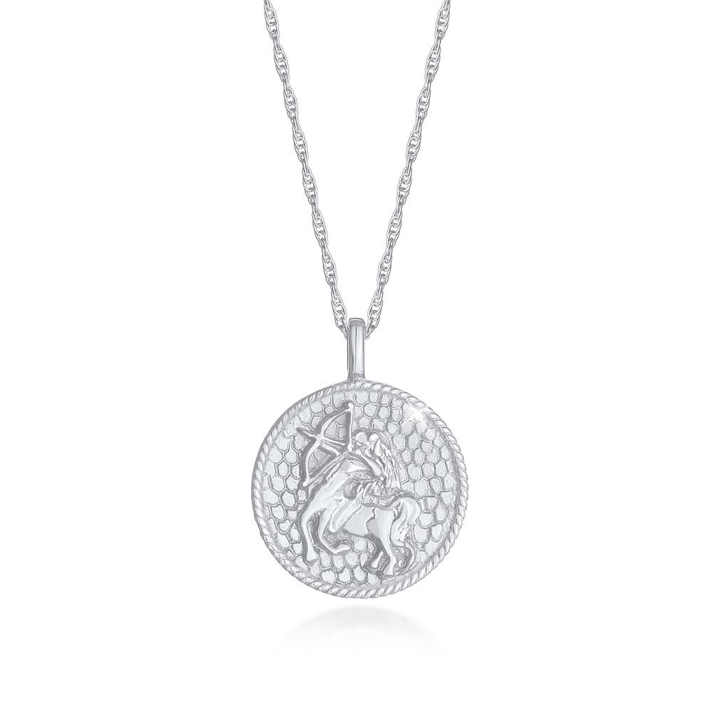 Elli Elli Collier Signe du zodiaque féminin Sagittaire Pièce de monnaie antique Tendan Bijoux