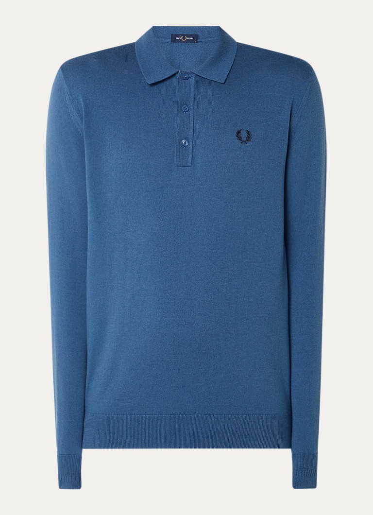 Fred Perry regulāra piegriezuma polo krekls no vilnas maisījuma ar izšuvumu no logotipa