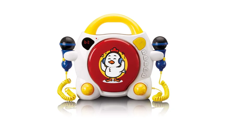 Lenco KCD-011KIDS - Tragbarer Karaoke-CD-Player mit Bluetooth® für Kinder - Mehrfarbig