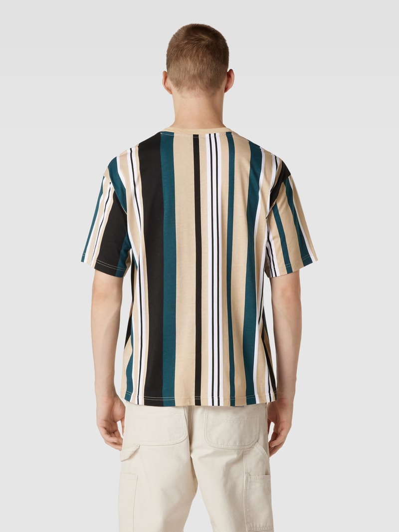 T-Shirt mit Streifenmuster in beige
