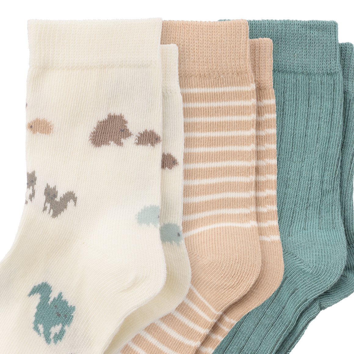 3 Paar Baby Socken in verschiedenen Dessins