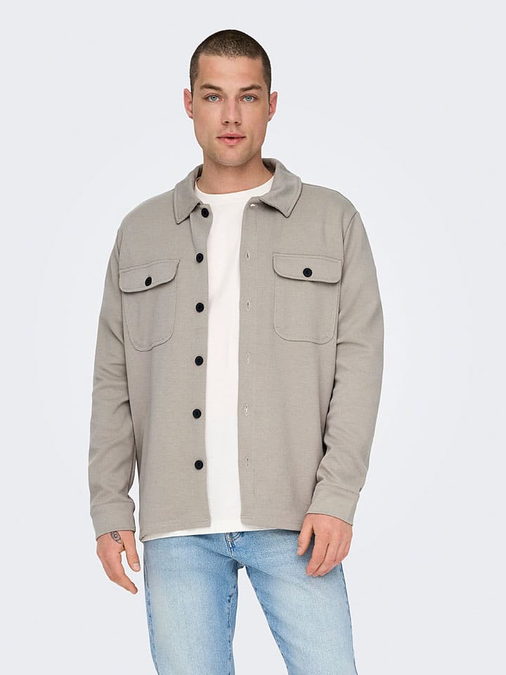 ONLY & SONS Hemd in Grau günstig kaufen