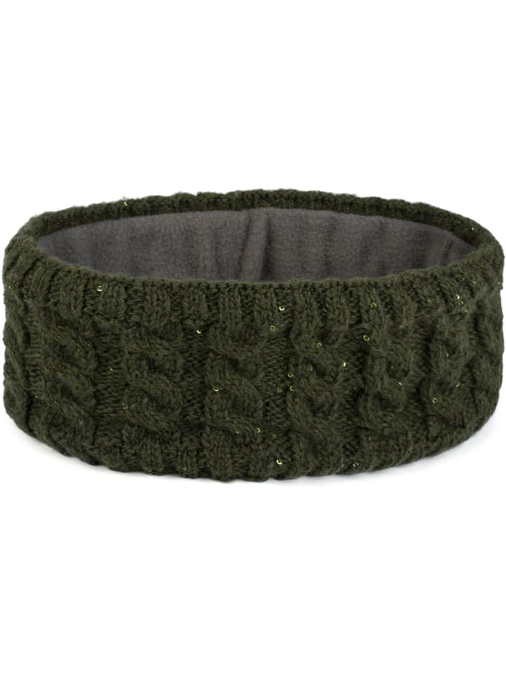 styleBREAKER Strick Stirnband in Oliv günstig kaufen onesize