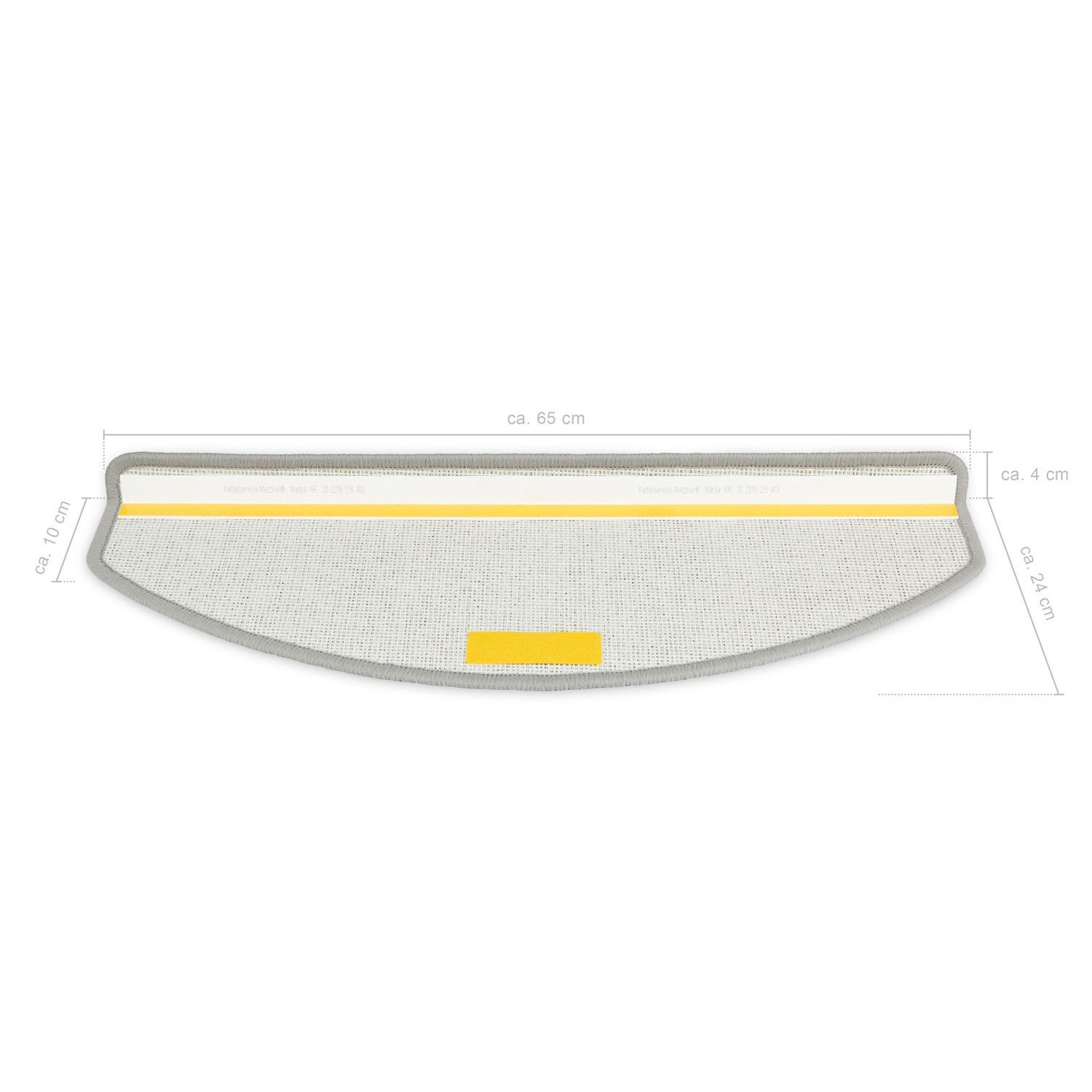 Stufenmatte Stufenmatten Ariston Halbrund 65x24cm Trittfläche Beige 14 Stück, Metzker®, halbrund, Höhe: 5 mm, 14 Stück im Set - Beige