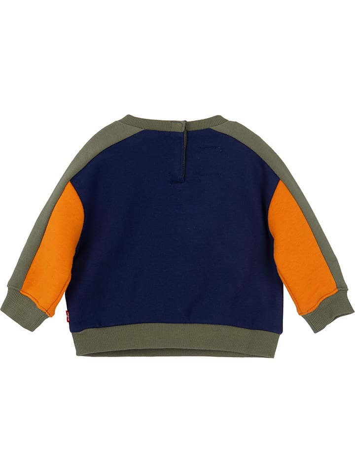 Levi's Kids Sweatshirt in Dunkelblau/ Orange/ Khaki günstig kaufen