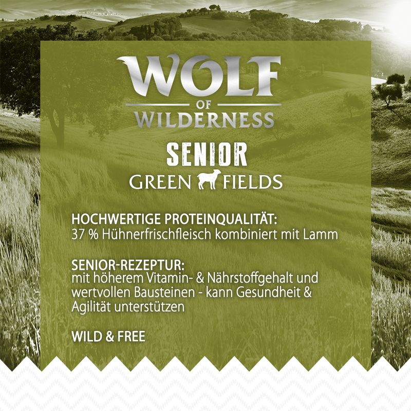 Wolf of Wilderness Senior 'Green Fields' - Lamm