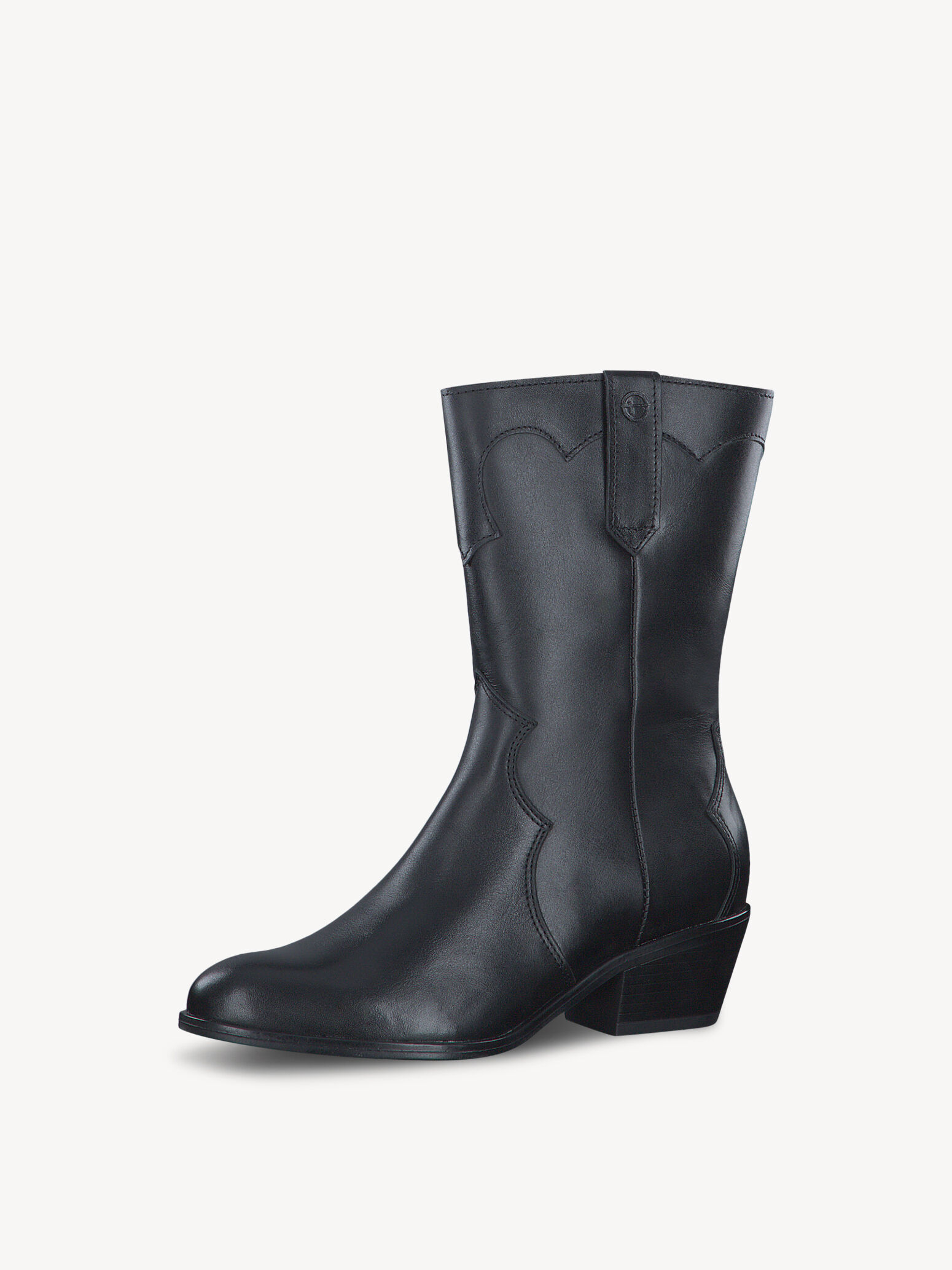 Bottine en cuir - noir