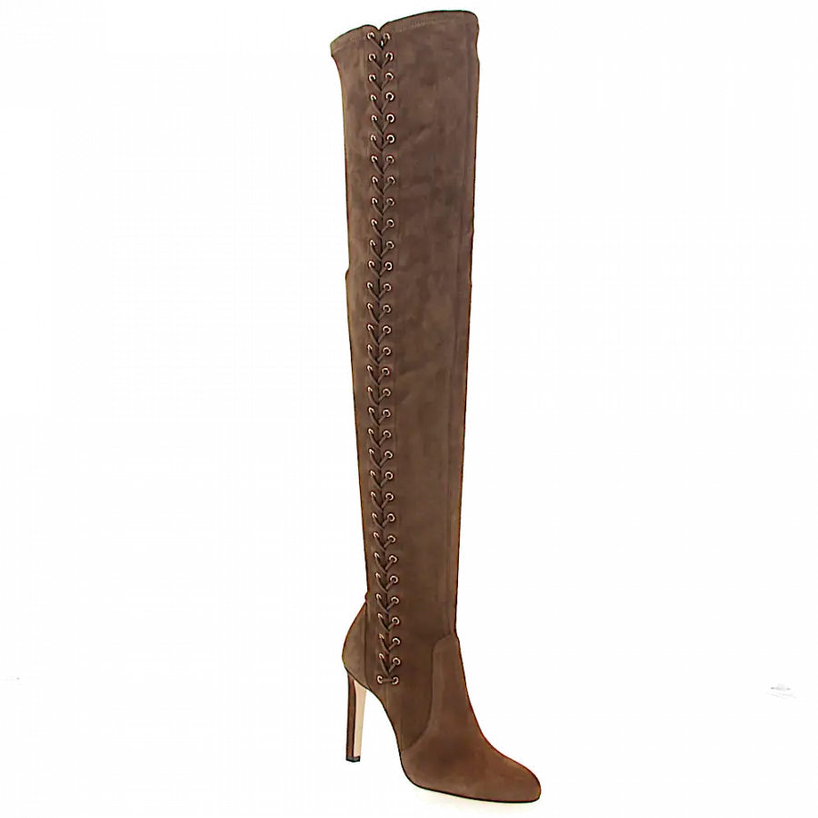 Jimmy Choo - Stiefel MARIE 100 Veloursleder - braun