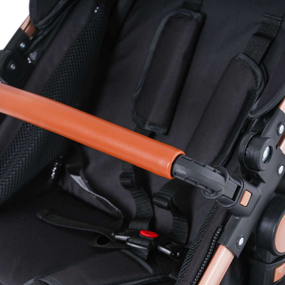 MUWO 3 in 1 Kombi-Kinderwagen Komplettset schwarz