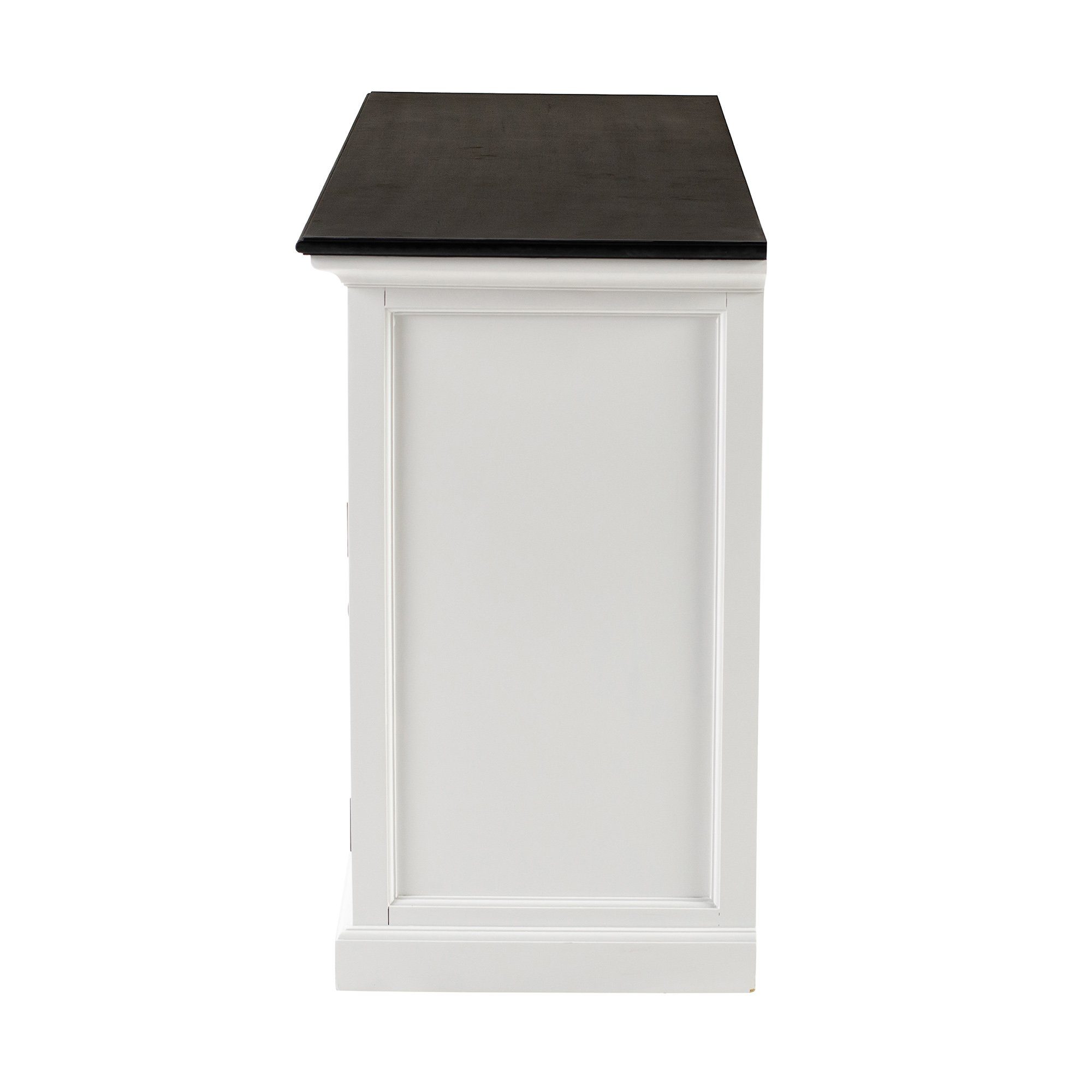 Novasolo Buffet Halifax Contrast Buffetschrank mit 4 Türen, 3 Schubladen und Glaseinsatz